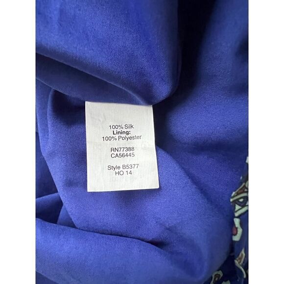 Madewell Silk Ascot Grid Keyhole Shift Flare Silk Dress Size Small - Picture 8 of 8